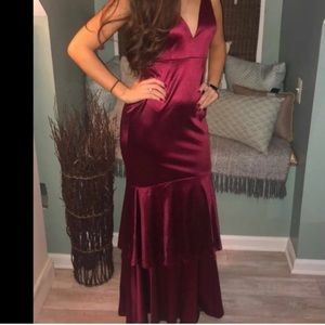 Burgundy formal dress